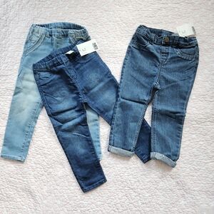 NWT Bundle 3 H&M Girls Jeans 2T 2 Toddler Blue